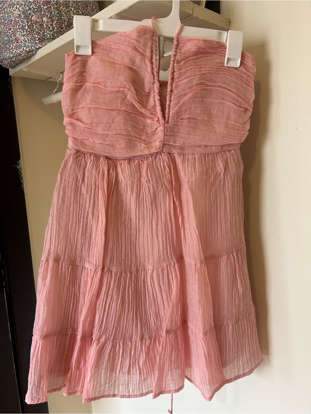 Pink Flowy Halter Dress